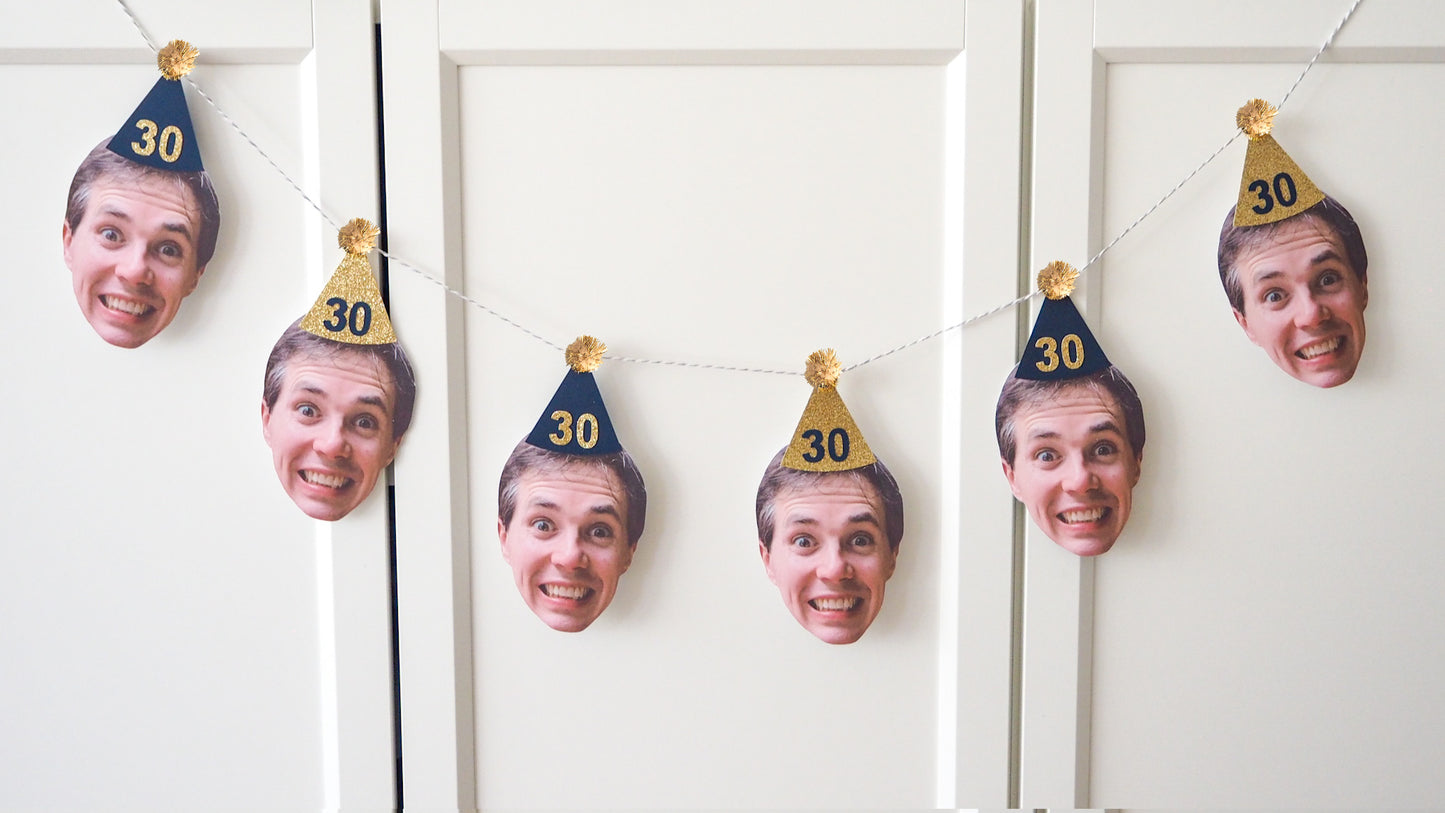 Personalised Banner- Navy & Gold