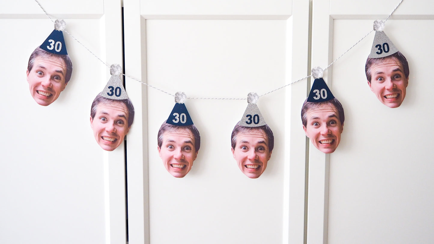 Personalised Banner- Navy & Silver