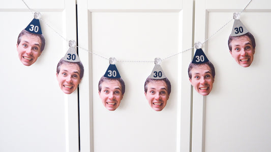 Personalised Banner- Navy & Silver