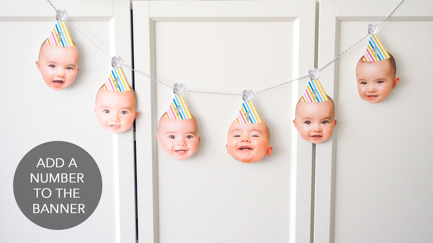 Personalised Banner- Stripe Silver
