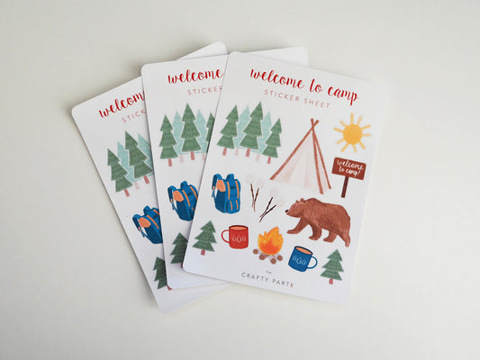 Sticker Sheet - Camp