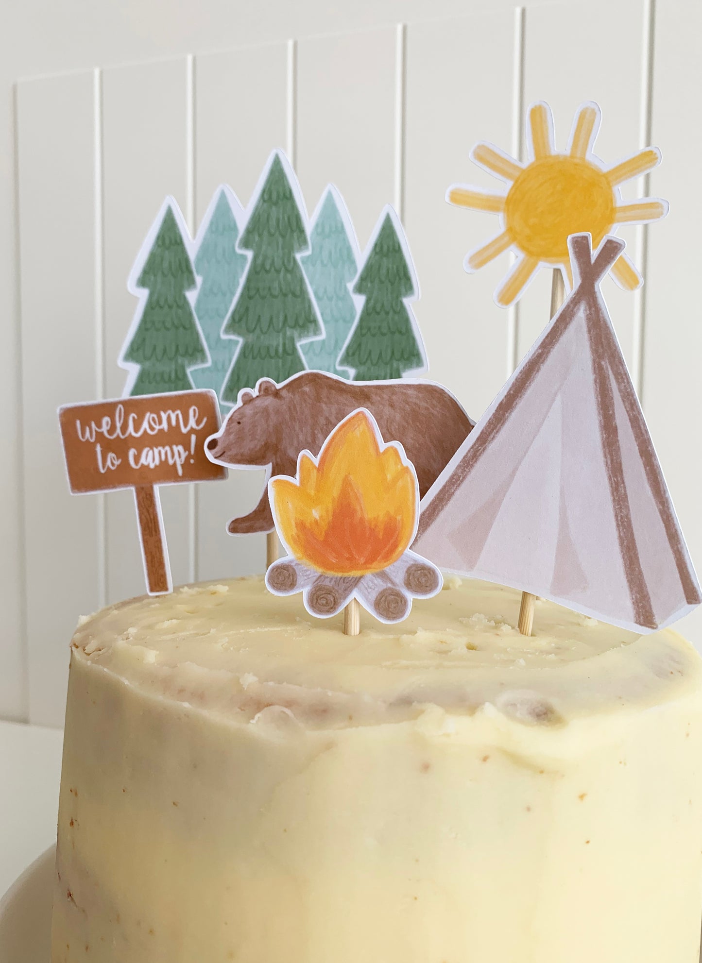 Camping Cake Topper