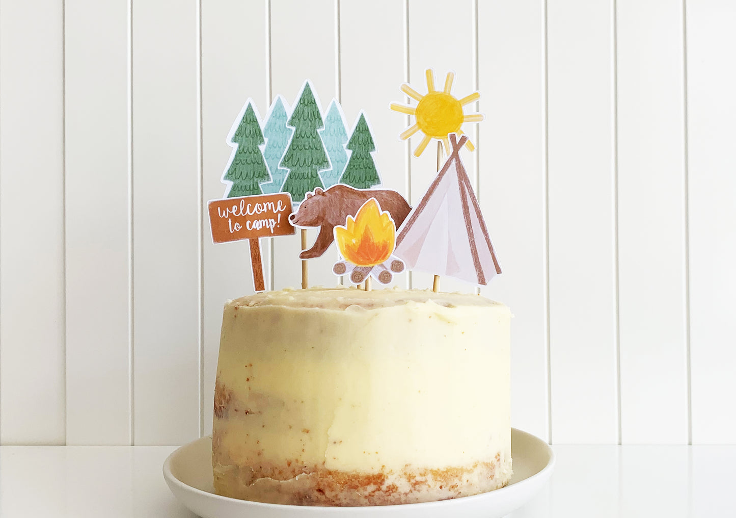 Camping Cake Topper