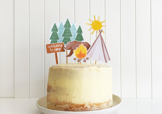 Camping Cake Topper
