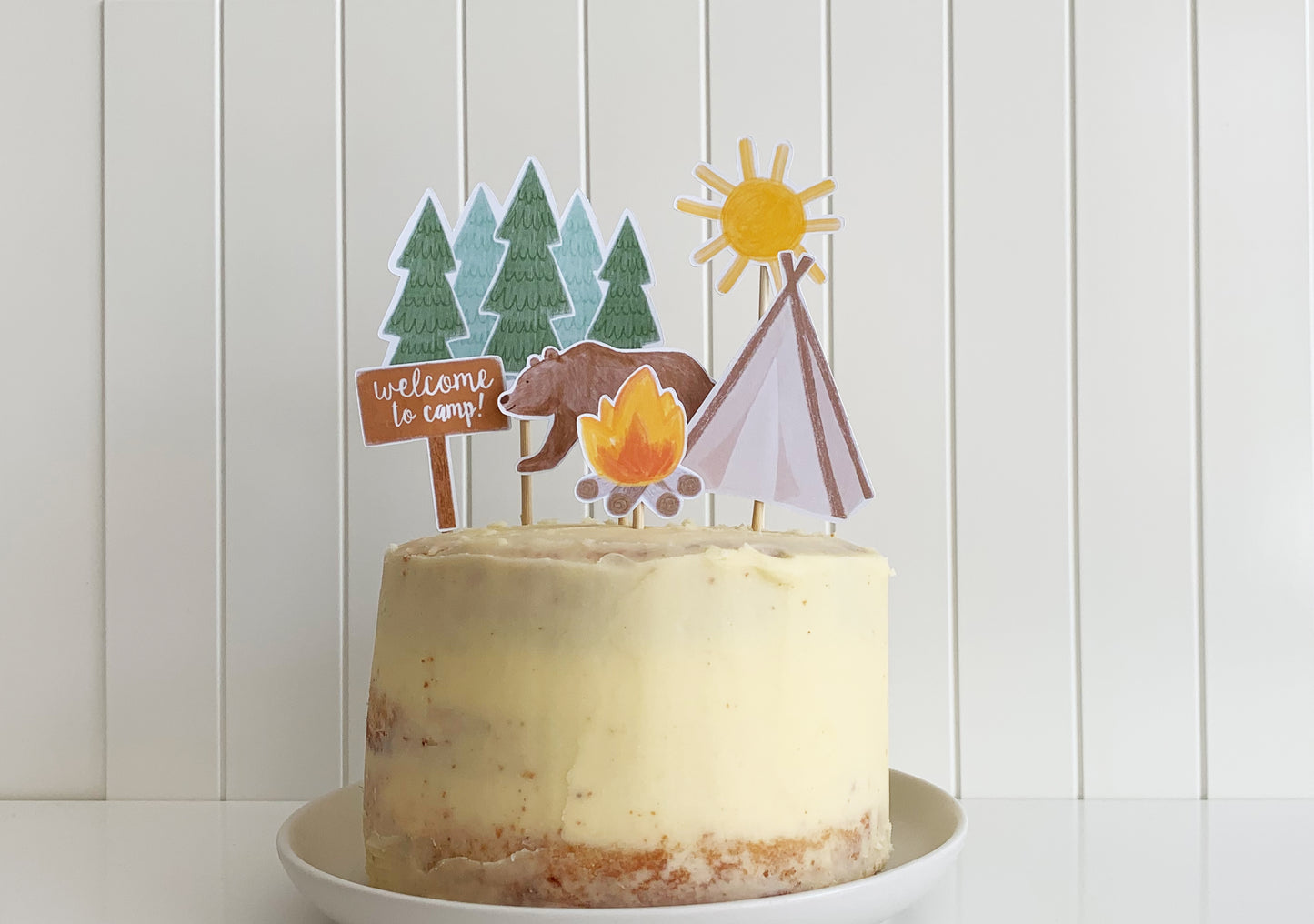 Camping Cake Topper