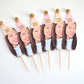Personalised Face Cupcake Topper - Pink & Gold