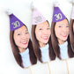 Personalised Face Cupcake Topper - Purple & Silver